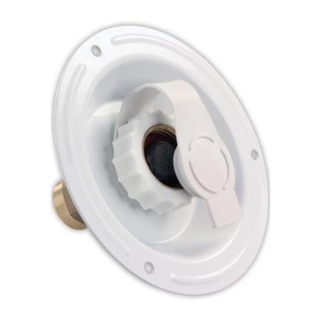 Jr Products CITY WATER DISH, METAL, WHITE, FPT 62115